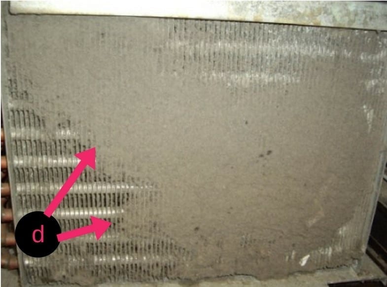 Clogged HVAC A/C Coil